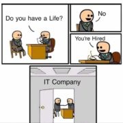 Job interview in IT company