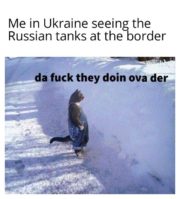 Me in Ukraine seeing the Russian tanks at the border