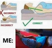 Correct sleeping posture vs mine