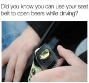 How to open beer while driving