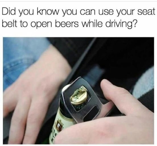 How to open beer while driving