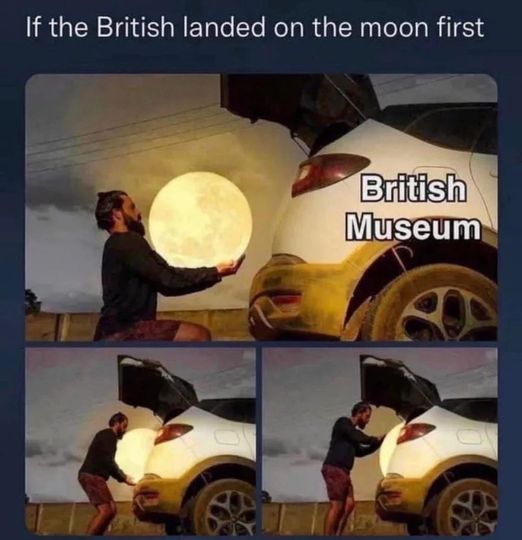 If the British landed on the moon first