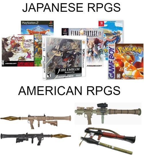 Japanese RPGS vs American RPGS