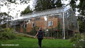 Family wraps home in greenhouse to warm up Stockholm weather
